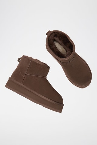 Gevoerde Nubuck Platform Enkellaarzen Dusky  - Bruin
