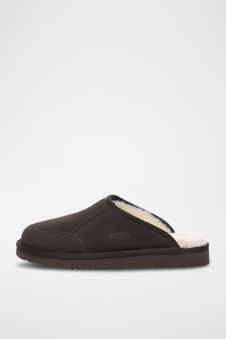 Gevoerde Nubuck Pantoffels Lark  - Bruin