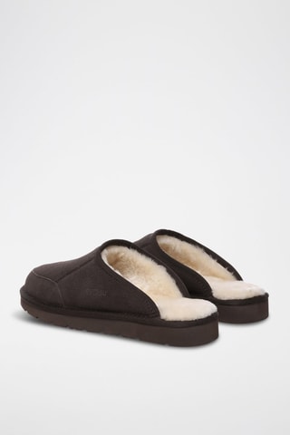 Gevoerde Nubuck Pantoffels Lark  - Bruin