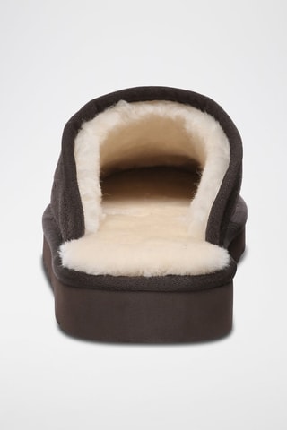 Gevoerde Nubuck Pantoffels Lark  - Bruin
