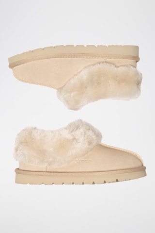Gevoerde Nubuck Enkellaarzen Ibis  - Beige