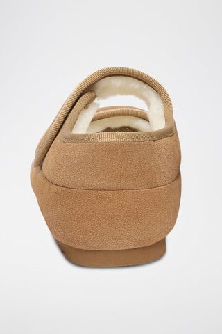 Gevoerde Nubuck Mary Janes Teal  - Bruin