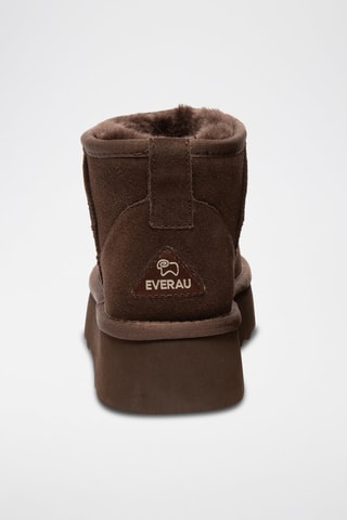 Gevoerde Nubuck Platform Enkellaarzen Heron - Bruin