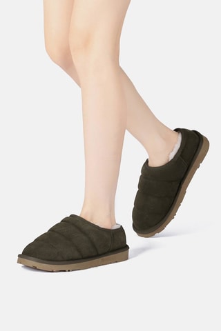 Gevoerde Nubuck Pantoffels Jaeger - Groen