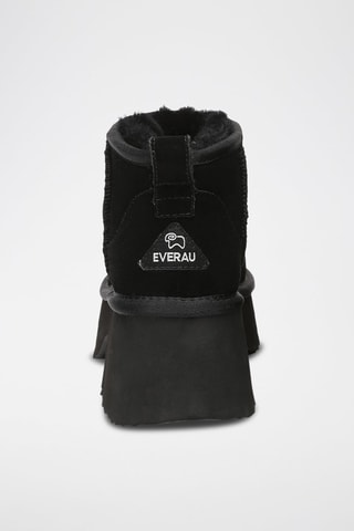 Gevoerde Nubuck Platform Enkellaarzen Nicobar  - Zwart