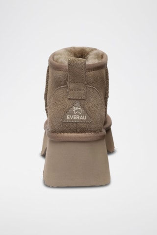 Gevoerde Nubuck Platform Enkellaarzen Nicobar  - Taupe