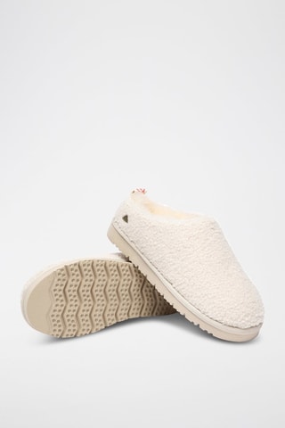 Gevoerde Schapenwollen Clogs Snipe  - Beige