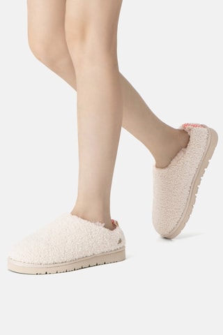 Gevoerde Schapenwollen Clogs Snipe  - Beige
