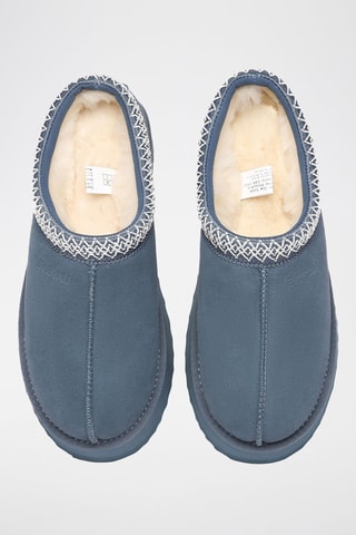 Sabots fourrés plateformes en nubuck Wonga - Bleu