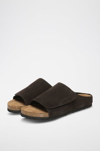 Mules en nubuck Jacky - Marron