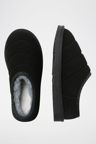 Gevoerde Nubuck Pantoffels Jaeger - Grijs en zwart