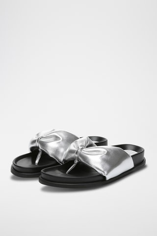 Sandales en cuir Bubble - Argenté