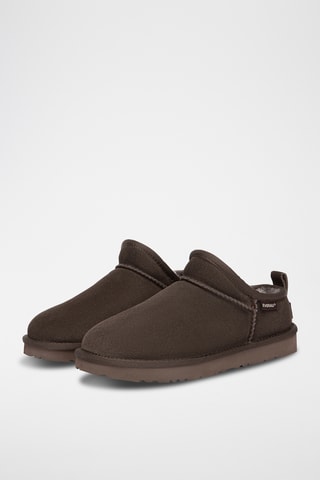 Mules en nubuck Quail - Marron