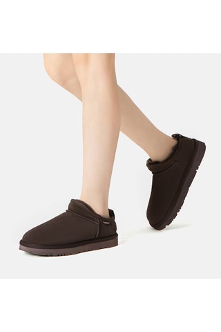 Mules en nubuck Quail - Marron
