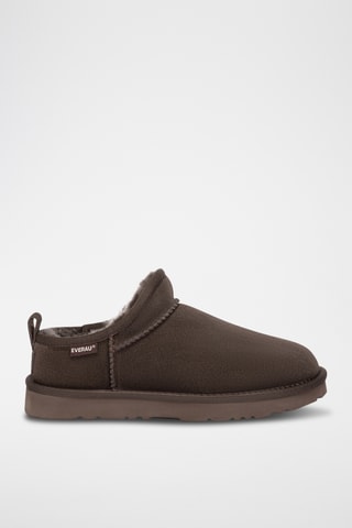 Mules en nubuck Quail - Marron