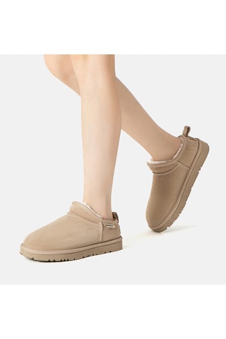 Nubuck Muiltjes Quail - Beige