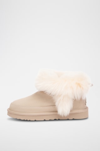 Suèdeleren Enkellaarzen Gannet - Beige