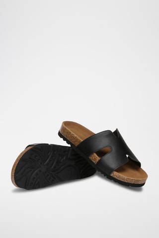 Mules en cuir suédé Heidy - Noir