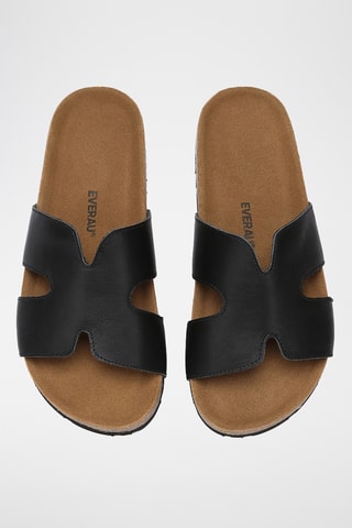 Mules en cuir suédé Heidy - Noir