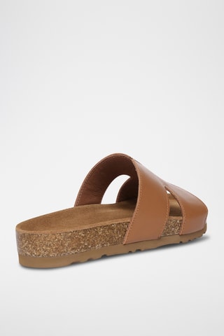Mules en cuir suédé Heidy - Marron