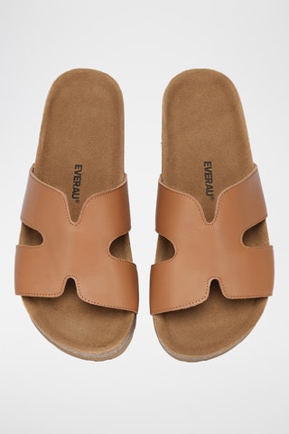 Mules en cuir suédé Heidy - Marron