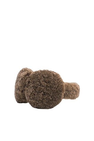 Schapenleren en Wollen Oorwarmers Cozetteearmuffs - Bruin