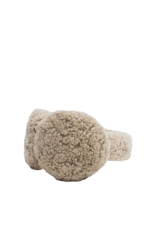 Schapenleren en Wollen Oorwarmers Cozetteearmuffs - Grijs