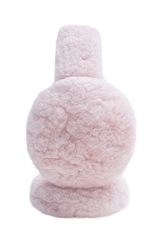 Schapenleren en Wollen Oorwarmers Cozetteearmuffs - Roze