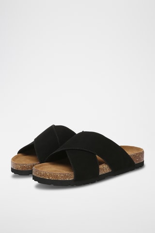 Mules en cuir Croia - Noir