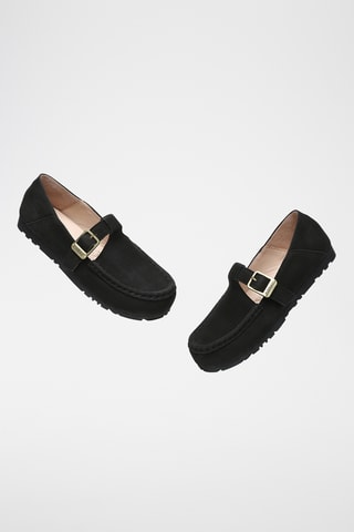 Mocassins cuir suédé Maria - Noir