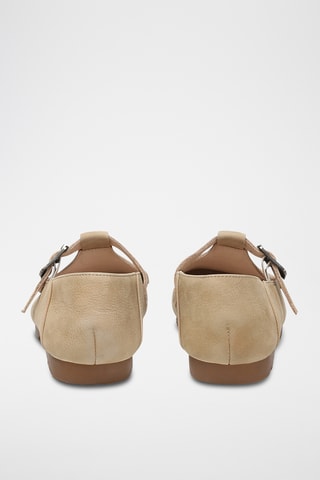Mocassins cuir suédé Maria - Beige
