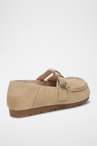 Mocassins cuir suédé Maria - Beige