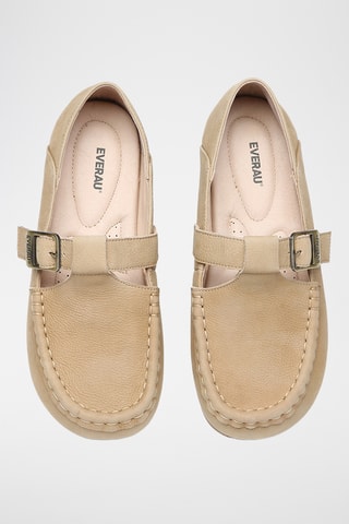 Mocassins cuir suédé Maria - Beige