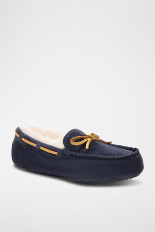 Chaussures bateau en cuir Crested - Bleu