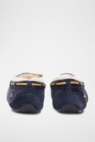 Chaussures bateau en cuir Crested - Bleu