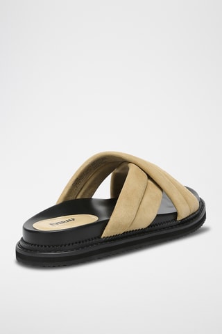 Mules en nubuck de mouton Rylan - Beige