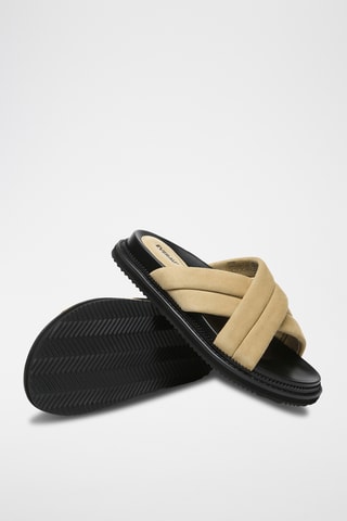Mules en nubuck de mouton Rylan - Beige