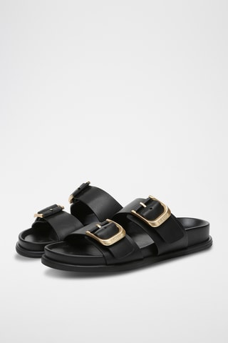 Mules en cuir Mounish - Noir
