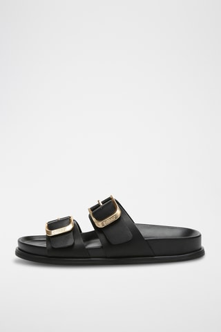 Mules en cuir Mounish - Noir