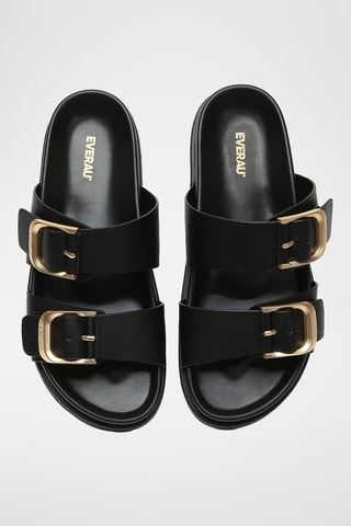 Mules en cuir Mounish - Noir