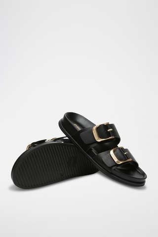Mules en cuir Mounish - Noir