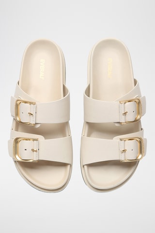 Mules en cuir Mounish - Beige