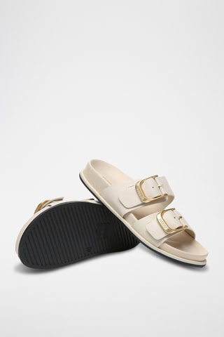 Mules en cuir Mounish - Beige
