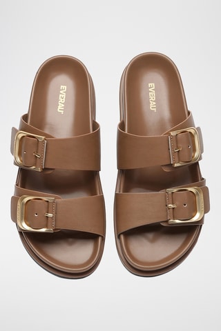 Mules en cuir Mounish - Marron