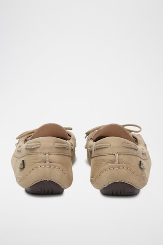 Chaussures bateau en cuir suédé Monty - Beige