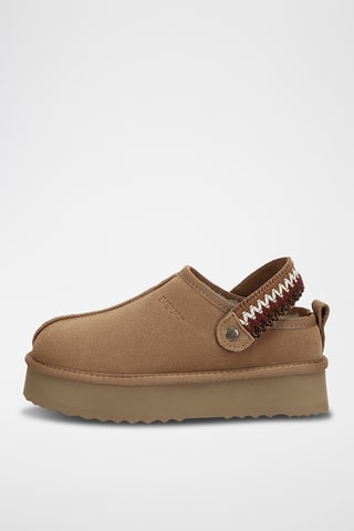 Suèdeleren Platform Clogs Maeve - Bruin