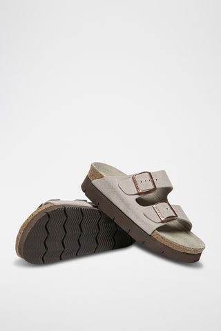 Mules plateformes en cuir suédé Sandalplatform - Gris