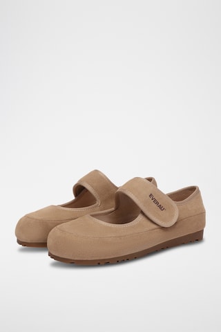 Suèdeleren Ballerina’s Malia - Beige