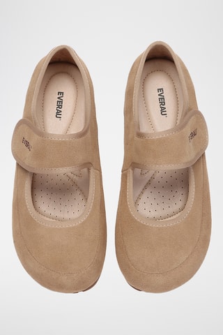 Suèdeleren Ballerina’s Malia - Beige