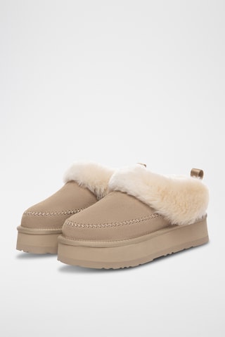 Gevoerde Suèdeleren Clogs Pulvara - Beige